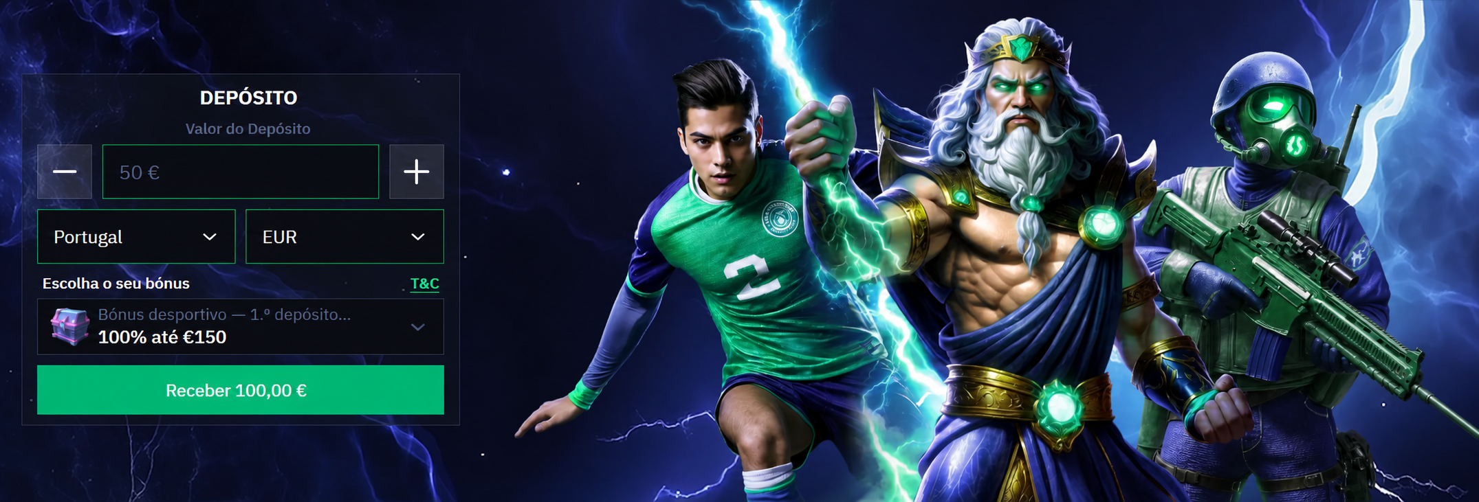Depósito e bónus no BeonBet Casino Portugal